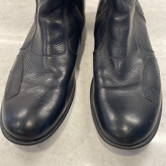 - Tremp - black leather boots - leather lined zipper & buckle EUC - Picture 7 of 15